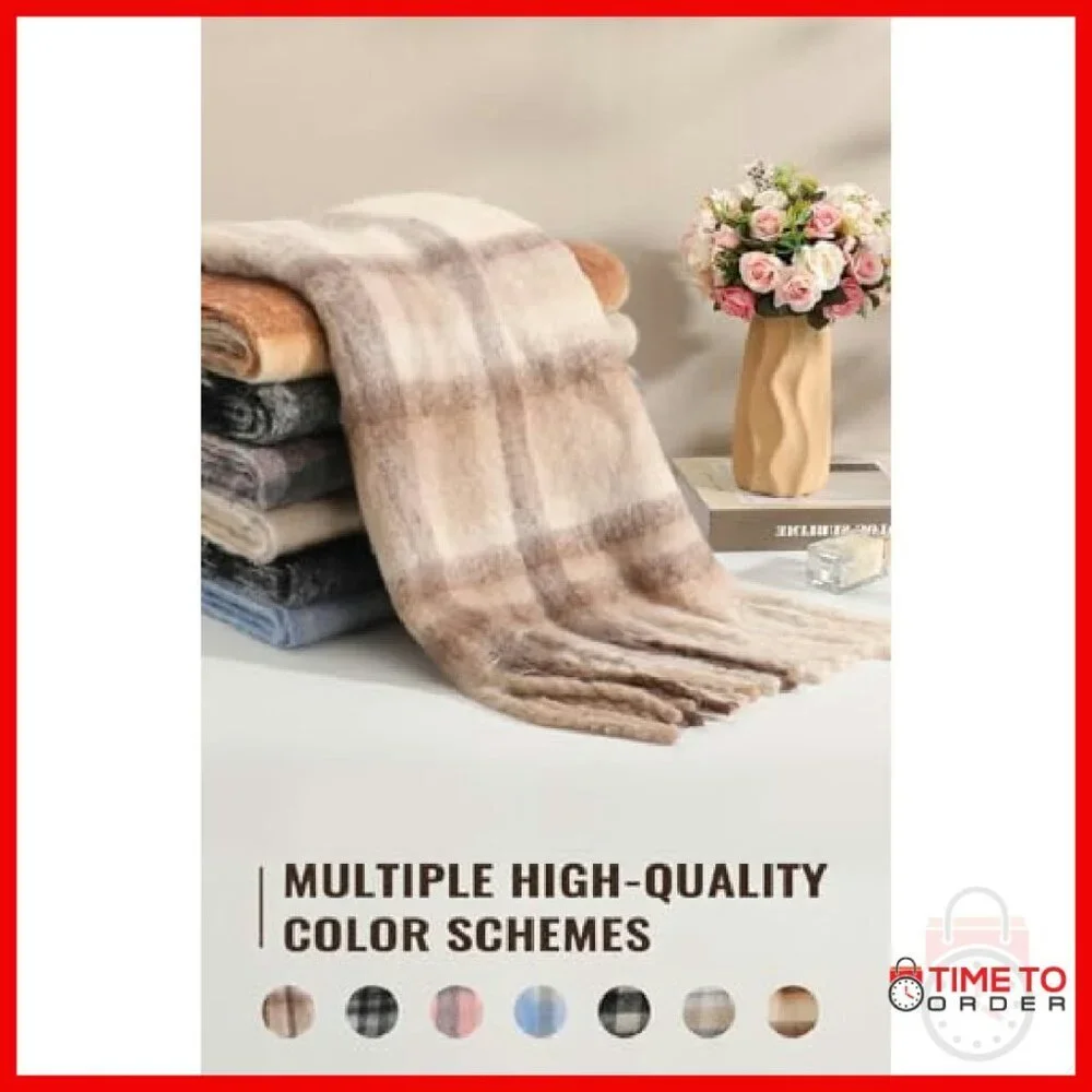 Oversized Chunky Winter Scarf Shawl Wrap Cashmere Feel Soft Warm
